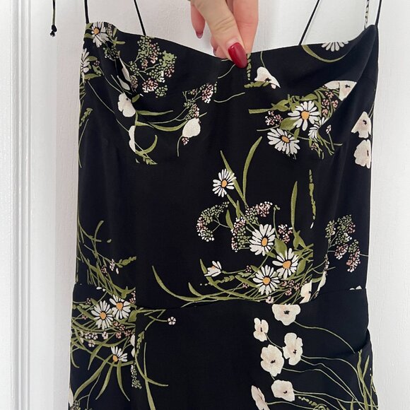 Reformation black Kourtney midi dress SIZE S - Picture 9 of 12